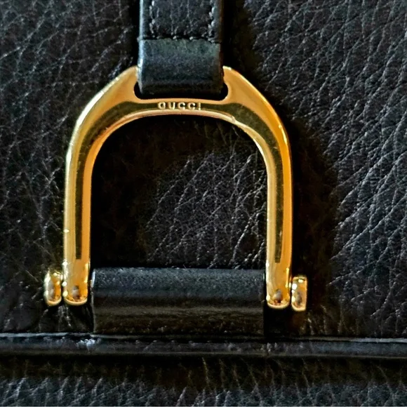 GUCCI Horsebit Trifold Black Continental Wallet - Picture 3 of 17